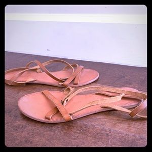 Joie Tan Leather Sandals